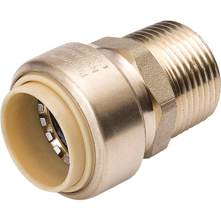 Proline 1/2 In. x 1/2 In. MPT Brass Push Fit Adapter 6630-103